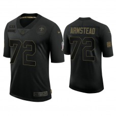 New Orleans Saints #72 Terron Armstead Black 2020 Salute to Service Limited Jersey