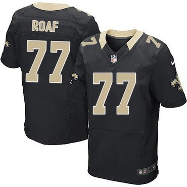 New Orleans Saints #77 Willie Roaf Black Team Color NFL Elite Jersey
