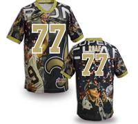 New Orleans Saints #77 Willie Roaf Stitched NFL Elite Fanatical Version Jersey (3)