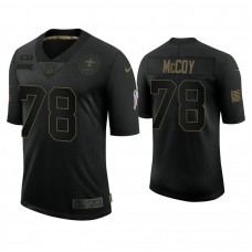 New Orleans Saints #78 Erik McCoy Black 2020 Salute to Service Limited Jersey