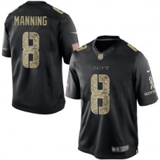 New Orleans Saints #8 Archie Manning Black Salute To Service Jersey