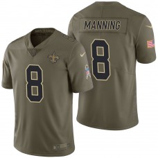 New Orleans Saints #8 Archie Manning Olive 2017 Salute to Service Limited Jersey