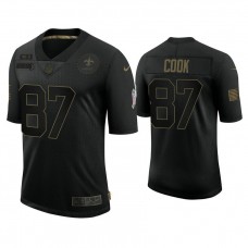 New Orleans Saints #87 Jared Cook Black 2020 Salute to Service Limited Jersey