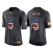 New Orleans Saints #9 Drew Brees Anthracite Salute to Service USA Flag Fashion Jersey