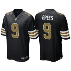 New Orleans Saints #9 Drew Brees Black Alternate Game Jersey