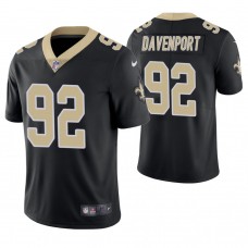New Orleans Saints #92 Marcus Davenport Black Vapor Untouchable Limited Jersey