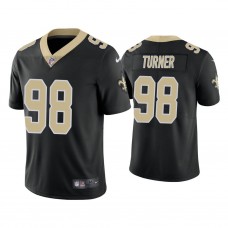 New Orleans Saints #98 Payton Turner Black 2021 NFL Draft Vapor Limited Jersey