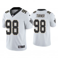 New Orleans Saints #98 Payton Turner White 2021 NFL Draft Vapor Limited Jersey