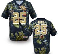 New Orleans Saints 25# Reggie Bush Stitched NFL Elite Fanatical Version Jersey (1) - 副本