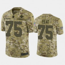 New Orleans Saints Andrus Peat #75 Camo Jersey 2018 Salute to Service