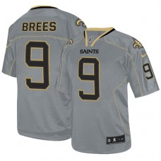 New Orleans Saints Drew Brees Grey Limited Lights Out Jersey