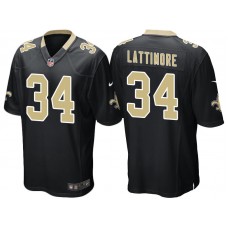 New Orleans Saints Marshon Lattimore Black 2017 Draft Pick Game Jersey