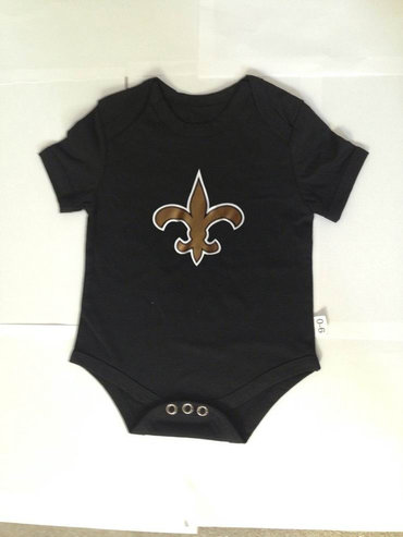 New Orleans Saints Newborn Creeper Set - Black