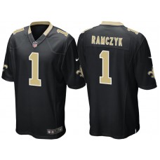 New Orleans Saints Ryan Ramczyk Black 2017 Draft 2nd First Round Pick Game Jersey