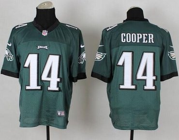 New Philadelphia Eagles #14 Riley Cooper Green Team Color NFL Elite Jersey