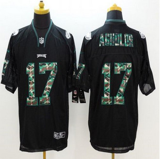 New Philadelphia Eagles #17 Nelson Agholor Black Men's Stitched NFL Elite Camo Fashion Jersey