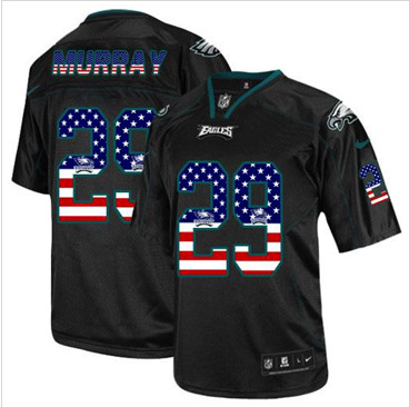 New Philadelphia Eagles #29 DeMarco Murray Black Men's Stitched NFL Elite USA Flag Fashion Jersey