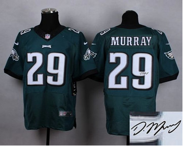 New Philadelphia Eagles #29 DeMarco Murray Midnight Green Team Color Men's Stitched NFL Elite Autographed Jersey