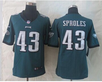 New Philadelphia Eagles #43 Darren Sproles Midnight Green Team Color NFL Game Jersey