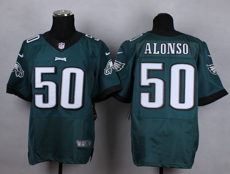 New Philadelphia Eagles #50 Kiko Alonso Midnight Green Elite Jersey