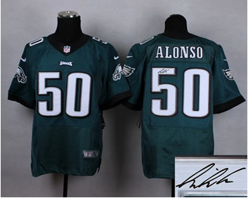 New Philadelphia Eagles #50 Kiko Alonso Midnight Green Team Color Men's Stitched NFL Elite jerseys