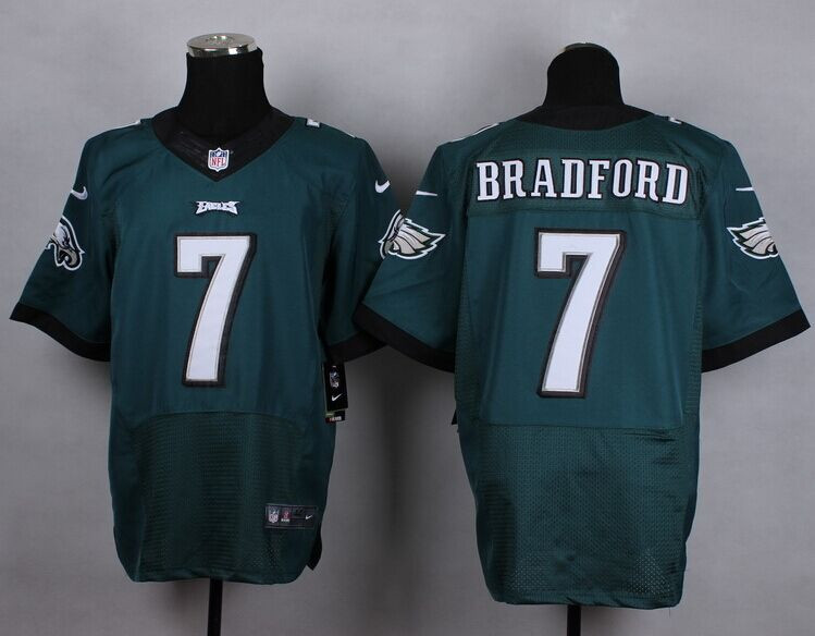 New Philadelphia Eagles #7 Sam Bradford  Midnight Green Elite Jersey