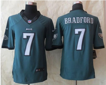 New Philadelphia Eagles #7 Sam Bradford Midnight Green Team Color Men's Stitched NFL New Limited Jersey