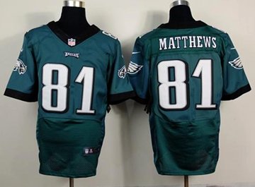 New Philadelphia Eagles #81 Jordan Matthews Midnight Green Team Color NFL New Elite Jersey