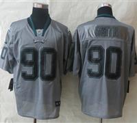 New Philadelphia Eagles #90 Marcus Smith Lights Out Grey Elite Jerseys