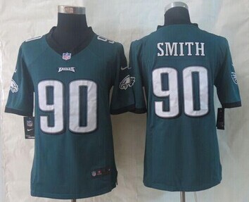 New Philadelphia Eagles #90 Marcus Smith Midnight Green Team Color NFL Game Jersey