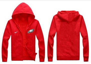 New Philadelphia Eagles Authentic Logo Hoodie Red