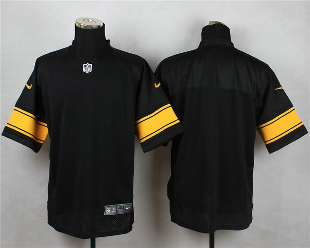 New Pittsburgh Steelers Blank Black(Gold No.) Men''s Stitched NFL Elite Jersey