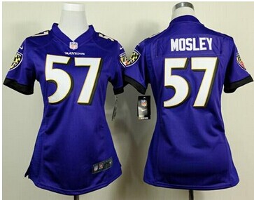 New Ravens #57 C.J. Mosley Purple Team Color Women's Stitched NFL New Elite Jersey