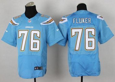 New San Diego Chargers #76 D.J. Fluker Blue NFL New Elite Jersey