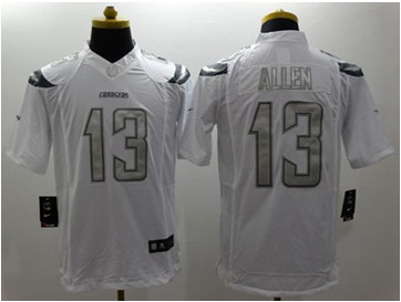 New San Diego Chrgers #13 Keenan Allen White Men's Stitched NFL Limited Platinum Jersey