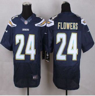 New San Diego Chrgers #24 Brandon Flowers Navy Blue Team Color Men's Stitched NFL New Elite Jersey