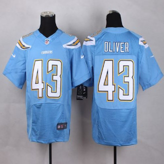New San Diego Chrgers #43 Branden Oliver Electric Blue Alternate Men's Stitched NFL New Elite Jersey