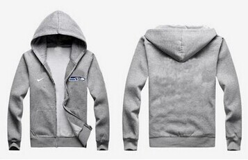 New Seattle Seahawks Authentic Logo Hoodie Grey