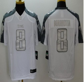 New Tennessee Titans #8 Marcus Mariota White Men''s Stitched NFL Limited Platinum Jersey
