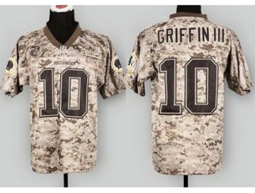 New Washington Redskins 10 Robert Griffin III Camo US.Mccuu NFL Jerseys