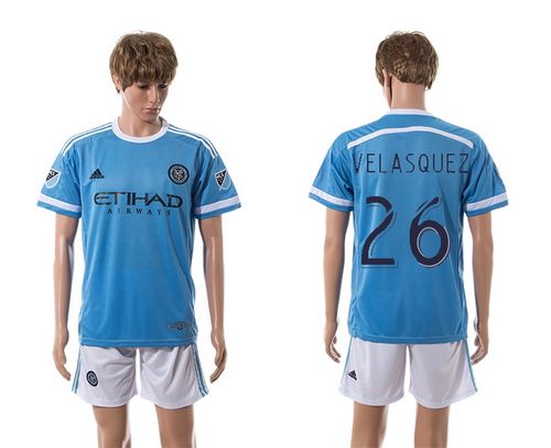 New York City #26 Velasquez Home Soccer Club Jersey
