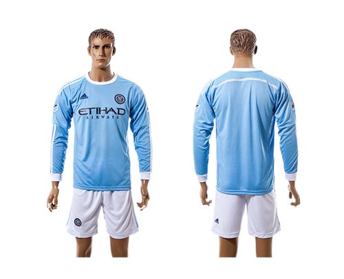 New York City Blank Home Long Sleeves Soccer Club Jersey