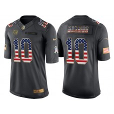 New York Giants #10 Eli Manning Anthracite Salute to Service USA Flag Fashion Jersey