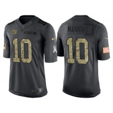 New York Giants #10 Eli Manning Camo Anthracite 2016 Salute to Service Limited Jersey