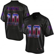 New York Giants #10 Eli Manning Pro Line Black Strobe Jersey