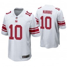New York Giants #10 Eli Manning White Game Jersey