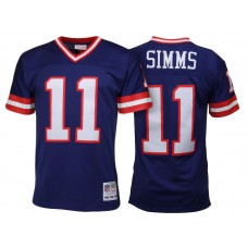 New York Giants #11 Phil Simms Royal Blue Retired Player Vintage Replica Jersey