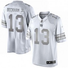 New York Giants #13 Odell Beckham Jr. White Platinum Limited Jersey