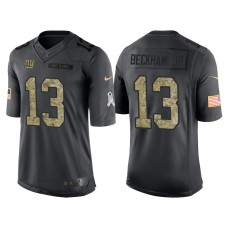 New York Giants #13 Odell Beckham Jr Camo Anthracite 2016 Salute to Service Limited Jersey