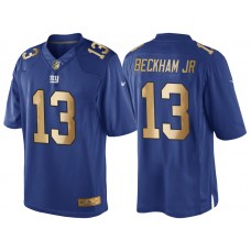 New York Giants #13 Odell Beckham Jr Royal Blue 2016 Gold Special Edition Jersey